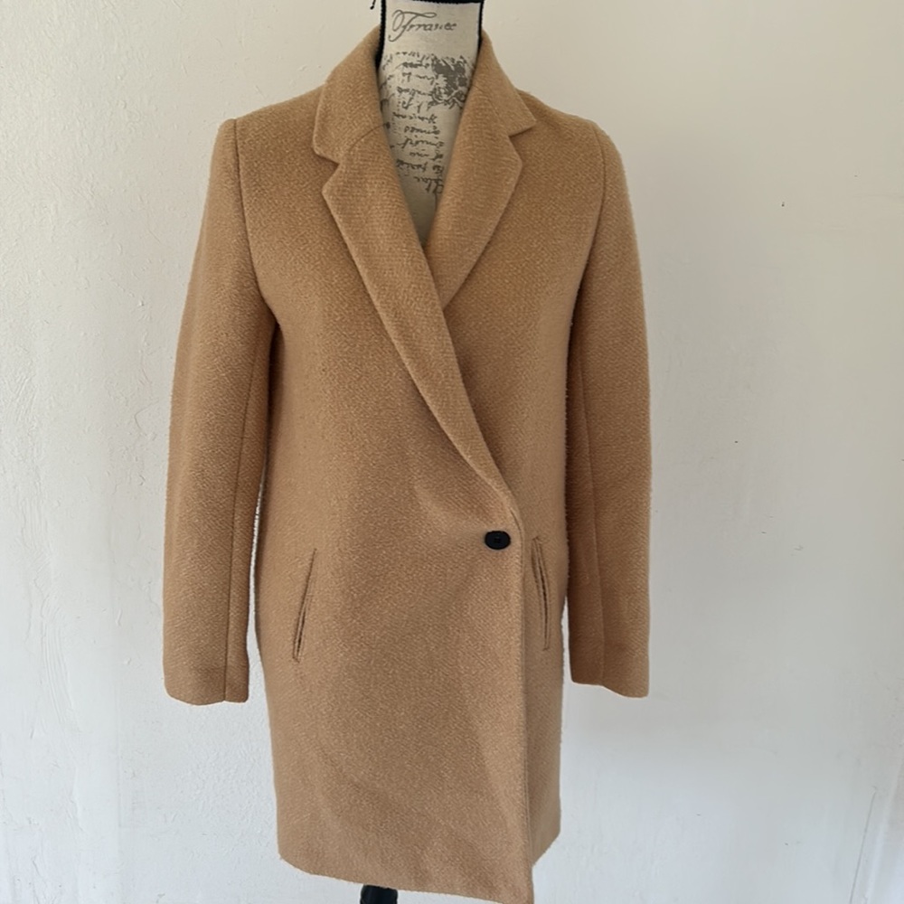 Zara Basic Outwear Double Breasted Coat Sz XS
